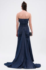 LUNA DENIM MAXI DRESS