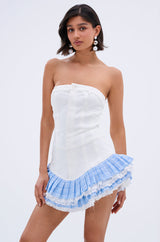 LET'S TAKE A STROLL DENIM MINI DRESS