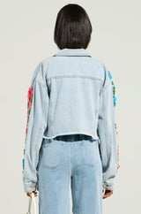 GARDEN OF EDEN EMBELLISHED DENIM JACKET