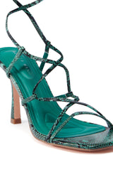 AZALEA WANG KAYLIN GREEN SNAKE SANDAL