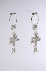 CROSS CHARM EARRING