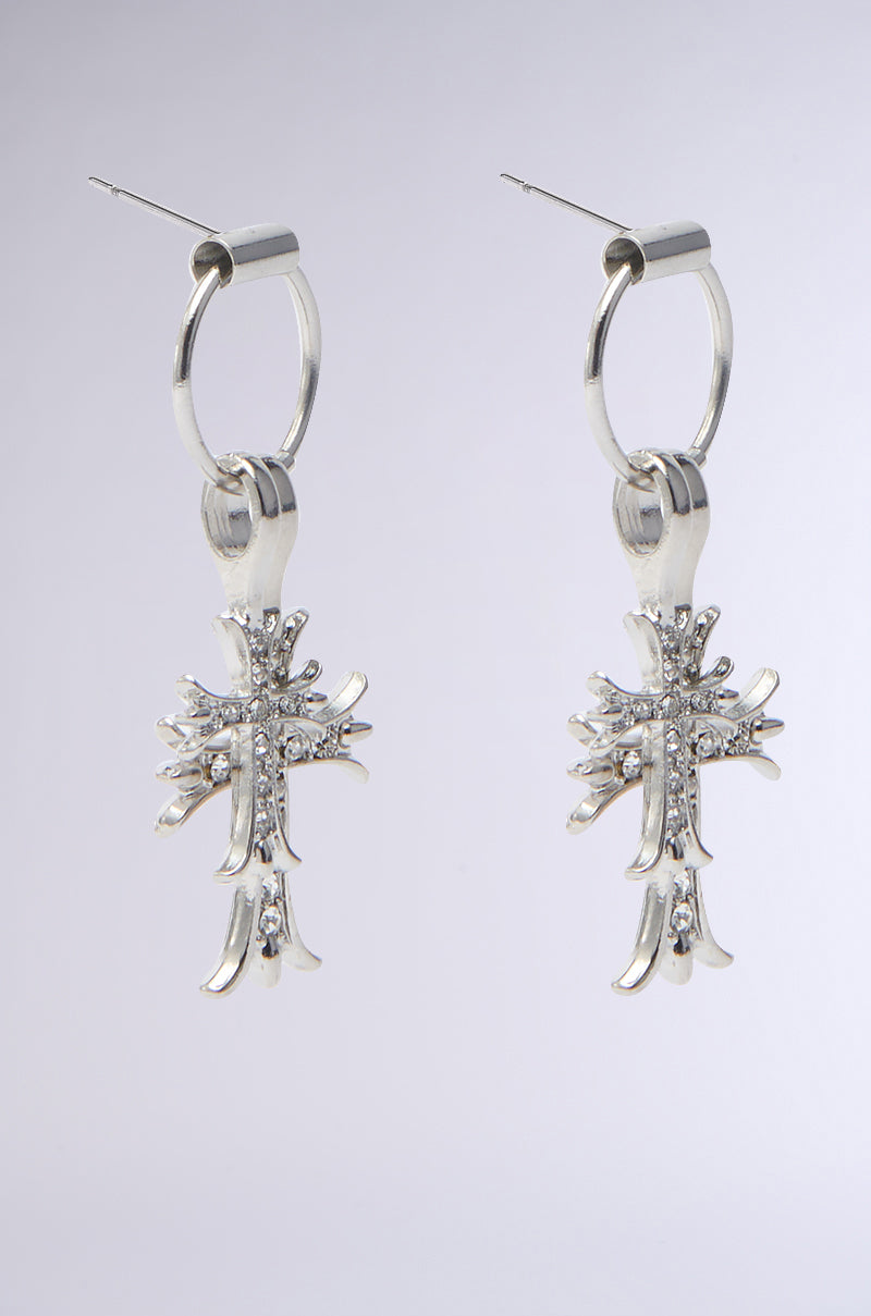 CROSS CHARM EARRING