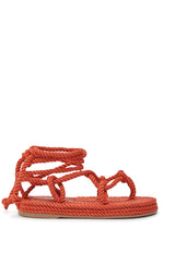 AKIRA KEONA ORANGE ROPE FLAT SANDAL