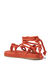 AKIRA KEONA ORANGE ROPE FLAT SANDAL