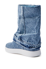 AZALEA WANG KIMIKA DENIM BOOTIE