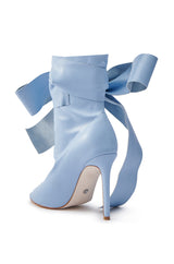 AZALEA WANG KLARICE BLUE OPEN TOE BOOTIE
