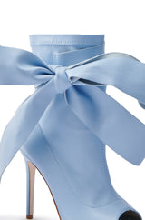 AZALEA WANG KLARICE BLUE OPEN TOE BOOTIE