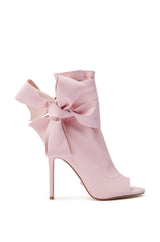 AZALEA WANG KLARICE PINK OPEN TOE BOOTIE