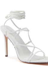 AZALEA WANG LAURA WHITE STILETTO SANDAL
