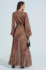 RYAN LEOPARD PRINT MAXI DRESS