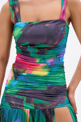 ALAIA PRINTED MAXI DRESS