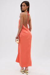 KNOT MY PROBLEM SATIN MIDI DRESS