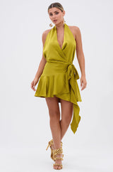 STAR OF THE SHOW SATIN MINI DRESS