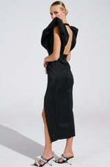 GAGA AT THE OSCARS PUFF SLEEVE MAXI DRESS