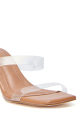 AZALEA WANG LOBELEK CLEAR NOVELTY HEEL SANDAL