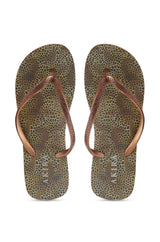 AKIRA LORETA LEOPARD THONG FLIP FLOP