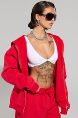 LOVER OVERSIZED ZIP UP SWEATSHIRT