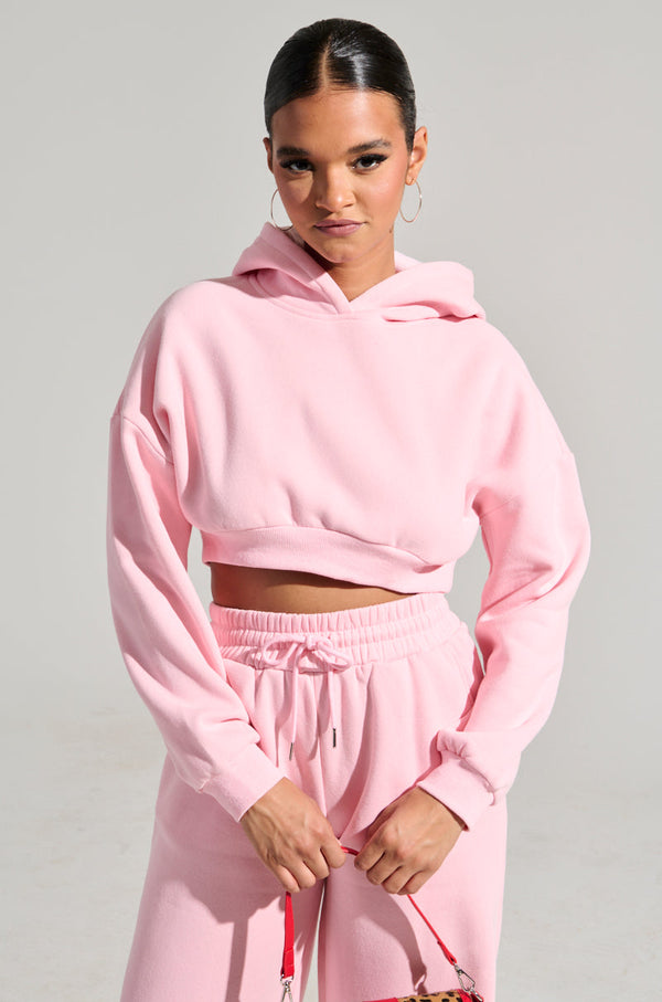 LOVER CROPPED HOODIE
