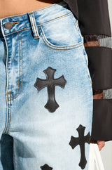 CROSS YOU OFF BERMUDA DENIM SHORT