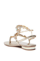 AZALEA WANG MANAIA GOLD EMBELLISHED SANDAL