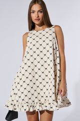 COVERED IN BOWS MINI DRESS