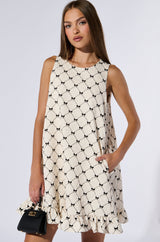 COVERED IN BOWS MINI DRESS