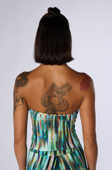 TRIPPY MULTICOLOR FRONT ZIP UP CORSET