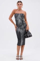 TALK THAT TALK KNIT MIDI DRESS IN BLACK
