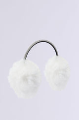 EXTRA RHINESTONE EAR MUFFS IN WHITE