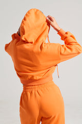 ORANGE CROP ZIP UP SWEATSHIRT