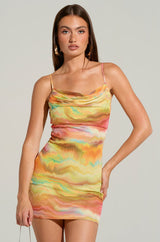 CLARA PRINTED MINI DRESS