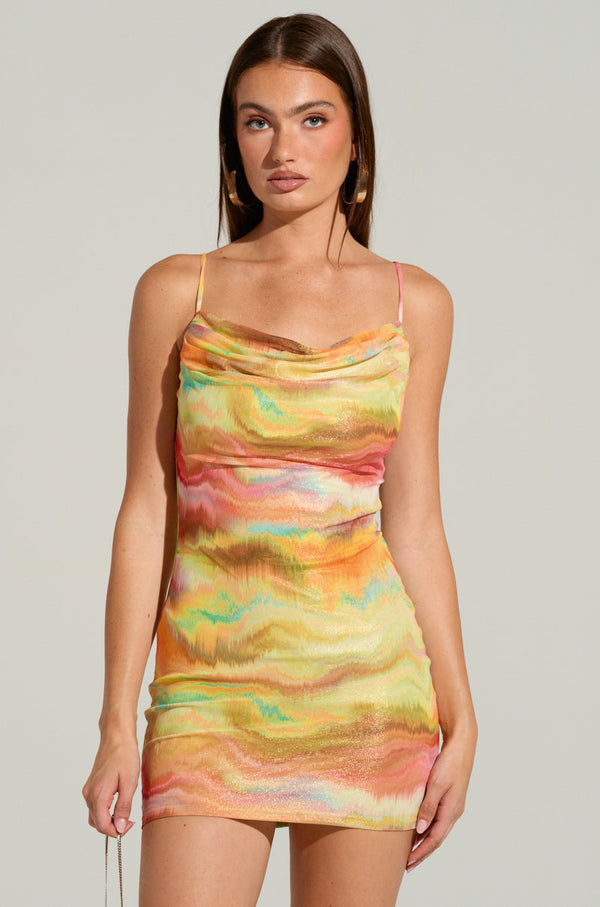 CLARA PRINTED MINI DRESS