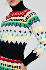 AT THE SLOPES FITTED TURTLENECK SWEATER