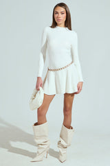 SLEEK AND CHIC KNIT MINI DRESS