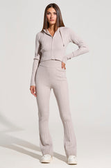 DREAM GIRL FLARE KNIT PANT IN GREY