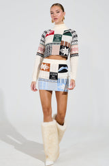 SKI CLUB CROPPED SWEATER