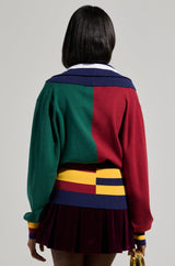 BOARDWALK BADDIE V-NECK STRIPED SWEATER