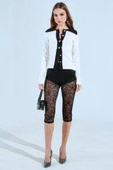 LOTTIE COLLARED LONG SLEEVE SWEATER