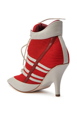 AZALEA WANG ROBERT RED SPORTY SNEAKER LOOK BOOTIE