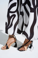 AZALEA WANG ROSENDO TAN AND BLACK WRAP UP CHUNKY PUMP