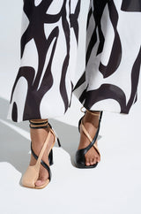 AZALEA WANG ROSENDO TAN AND BLACK WRAP UP CHUNKY PUMP
