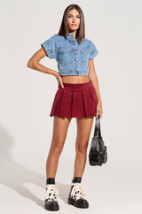 RUN AFTER YOU CORDUROY MINI SKIRT