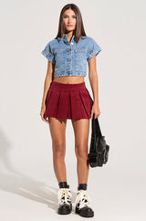 RUN AFTER YOU CORDUROY MINI SKIRT