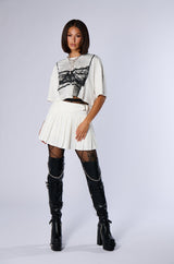 SHAKE IT UP PLEATED MINI SKIRT