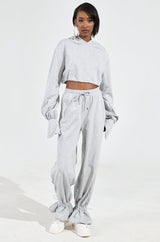 A CALM FLEX PULL OVER SWEATSHIRT IN HEATHER GREY