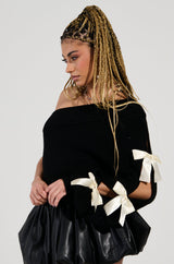 COQUETTE CHIC CHUNKY SWEATER IN BLACK