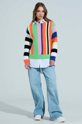 JINX MULTICOLOR STRIPED SWEATER