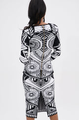 NOT YOUR AVERAGE WOMAN PRINTED MIDI DRESS