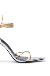 AKIRA SACHITA SILVER AND GOLD STILETTO SANDAL