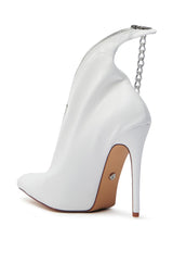 AZALEA WANG SAGITTA WHITE STILETTO PUMP